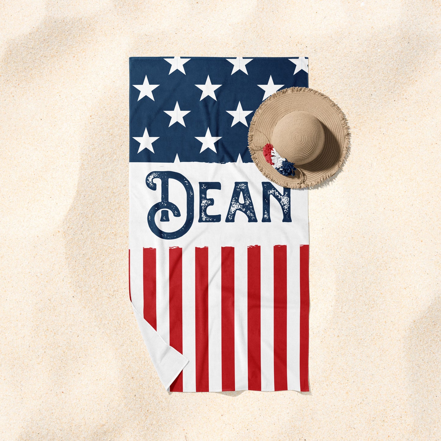 American Flag Beach Towel