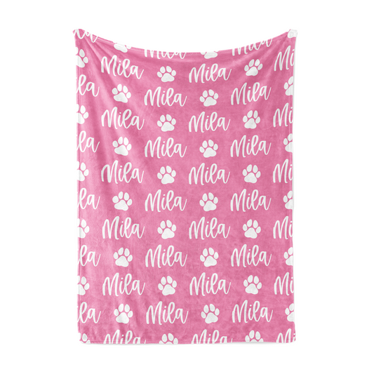 Personalized Pet Name Blanket