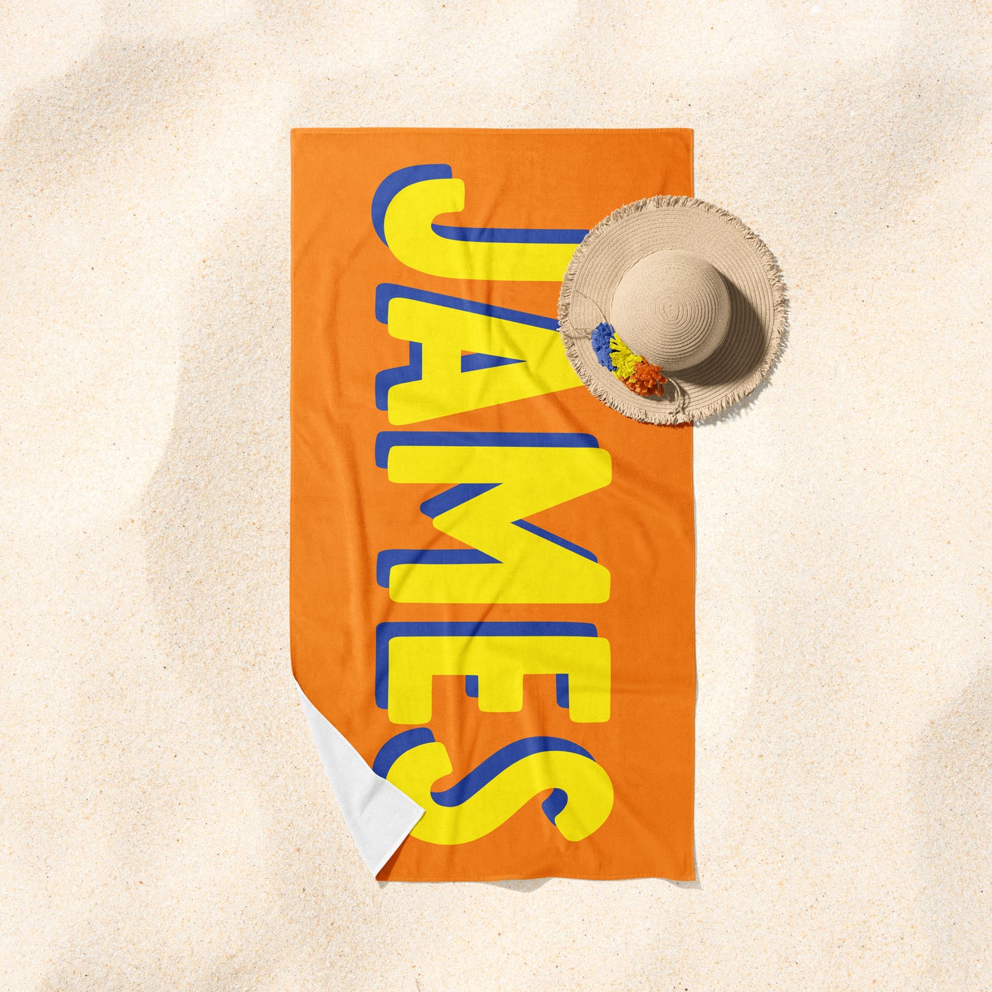 Color Block Name Towel