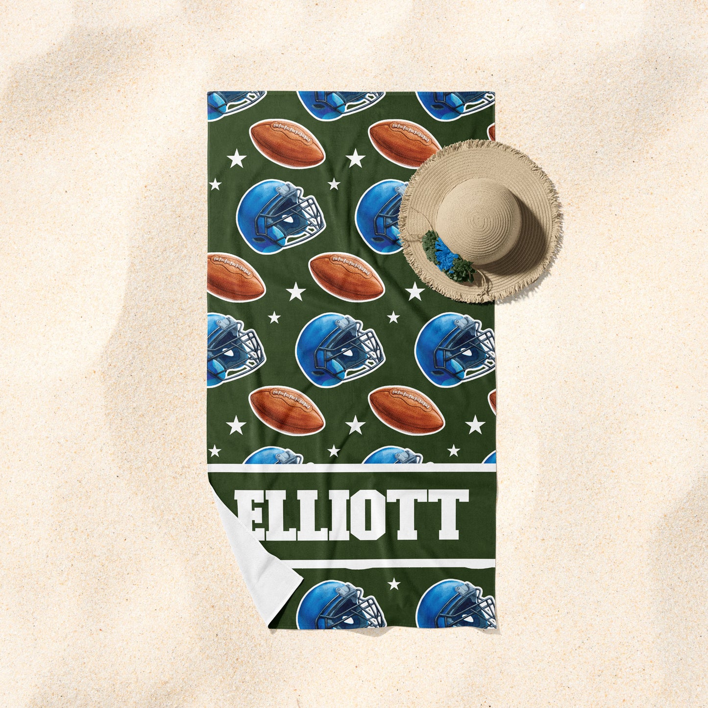Football Beach Towel