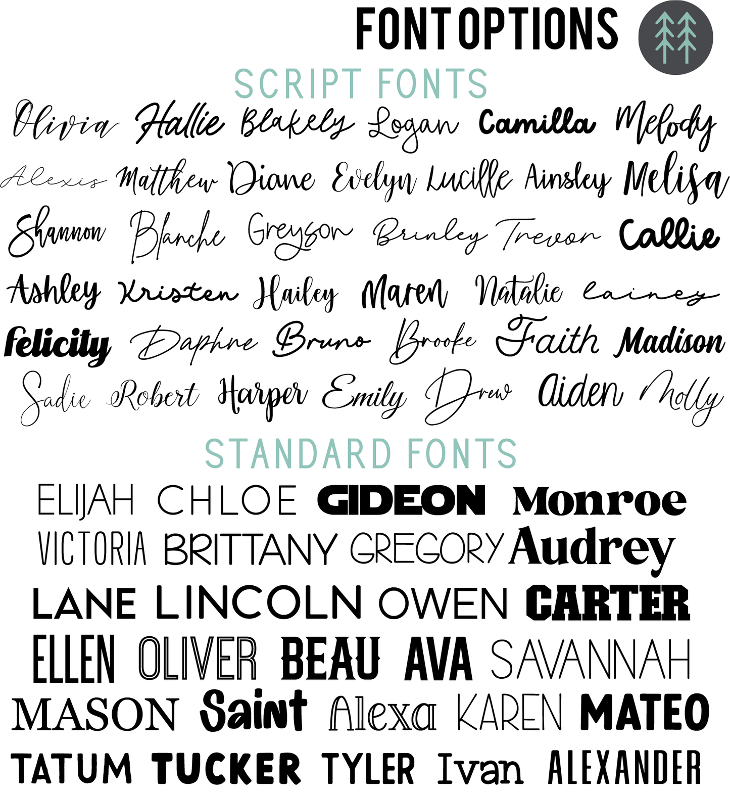 Vivian Monroe Round Name Sign