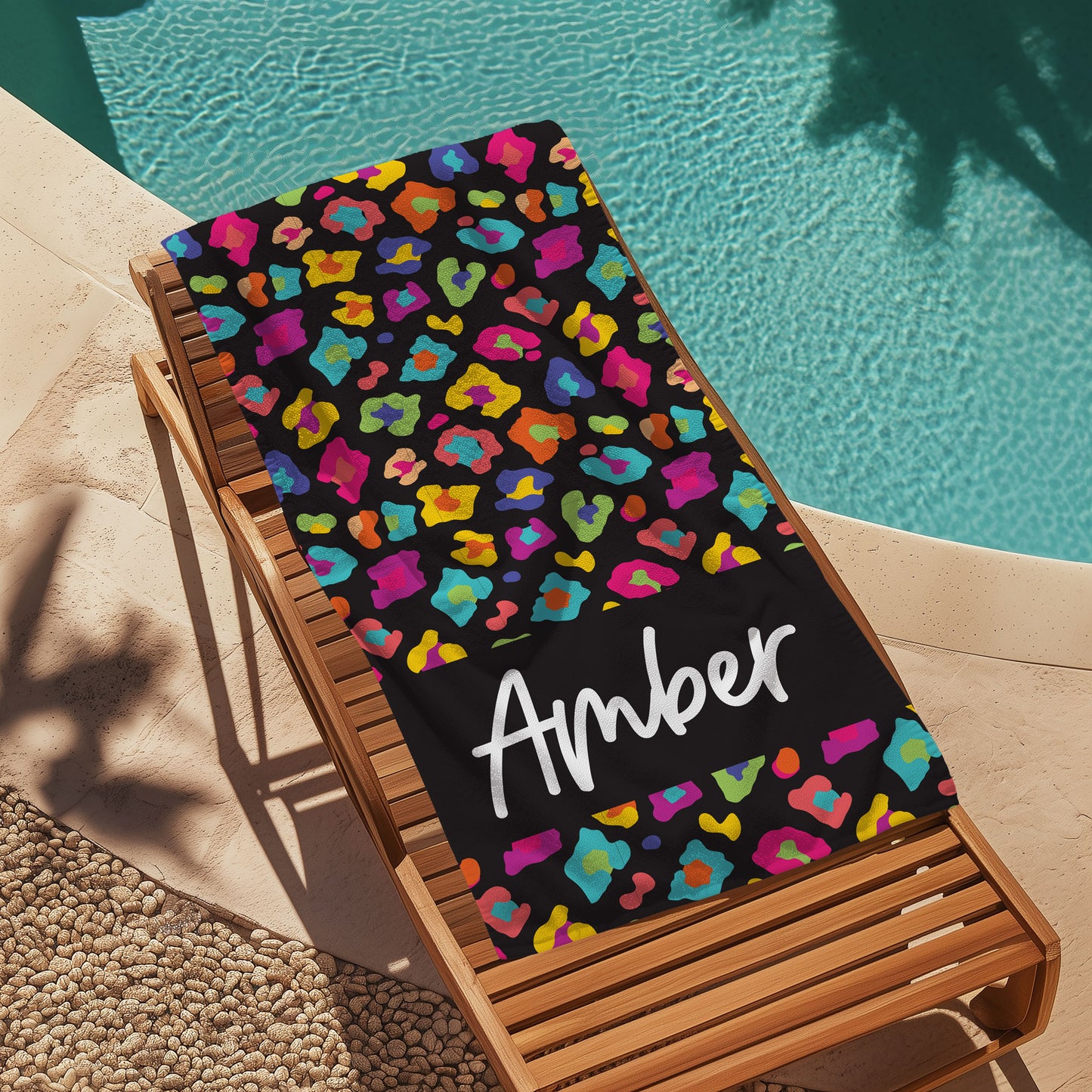 Neon Cheetah Beach Towel