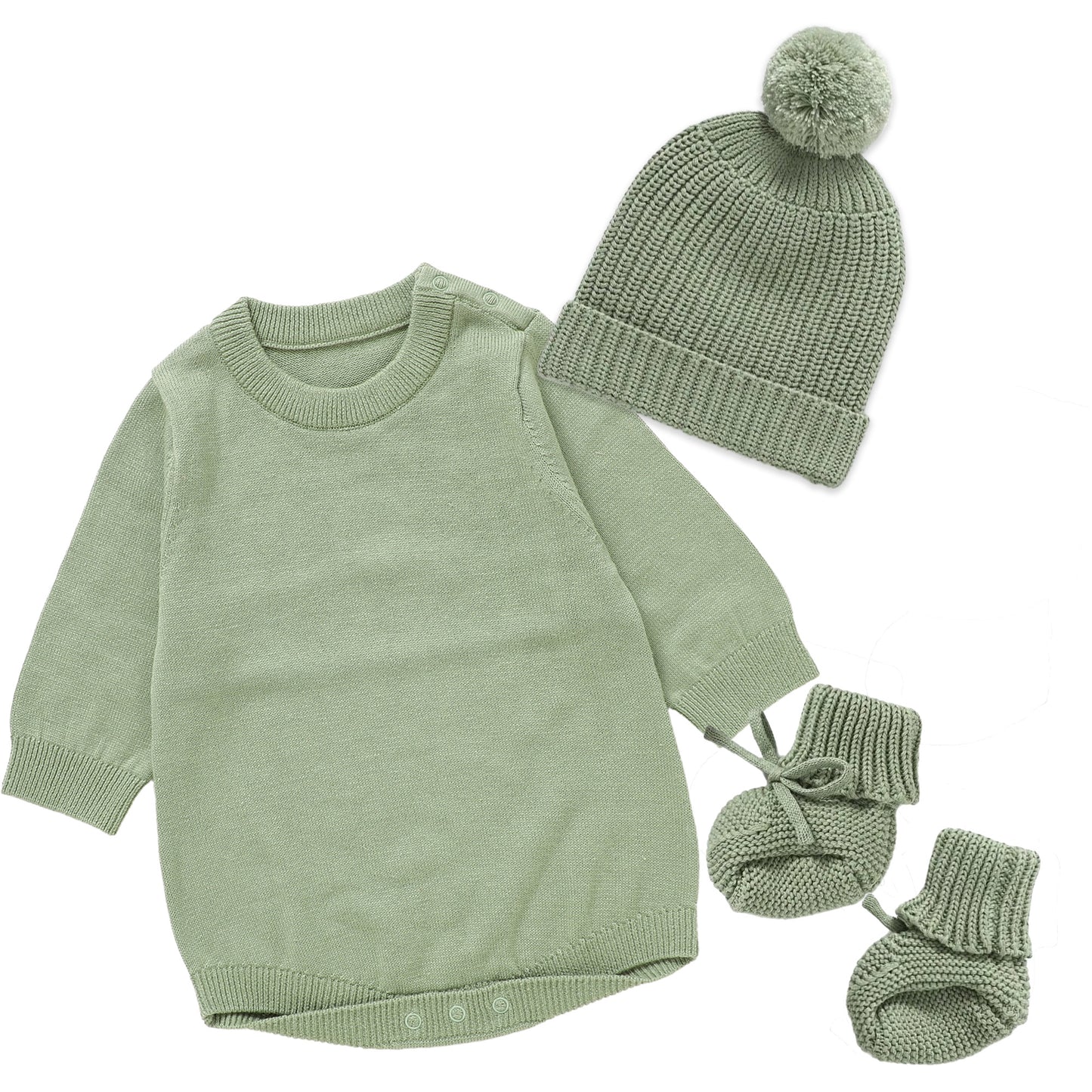 Knitted Baby Bundle - Dusty Pink