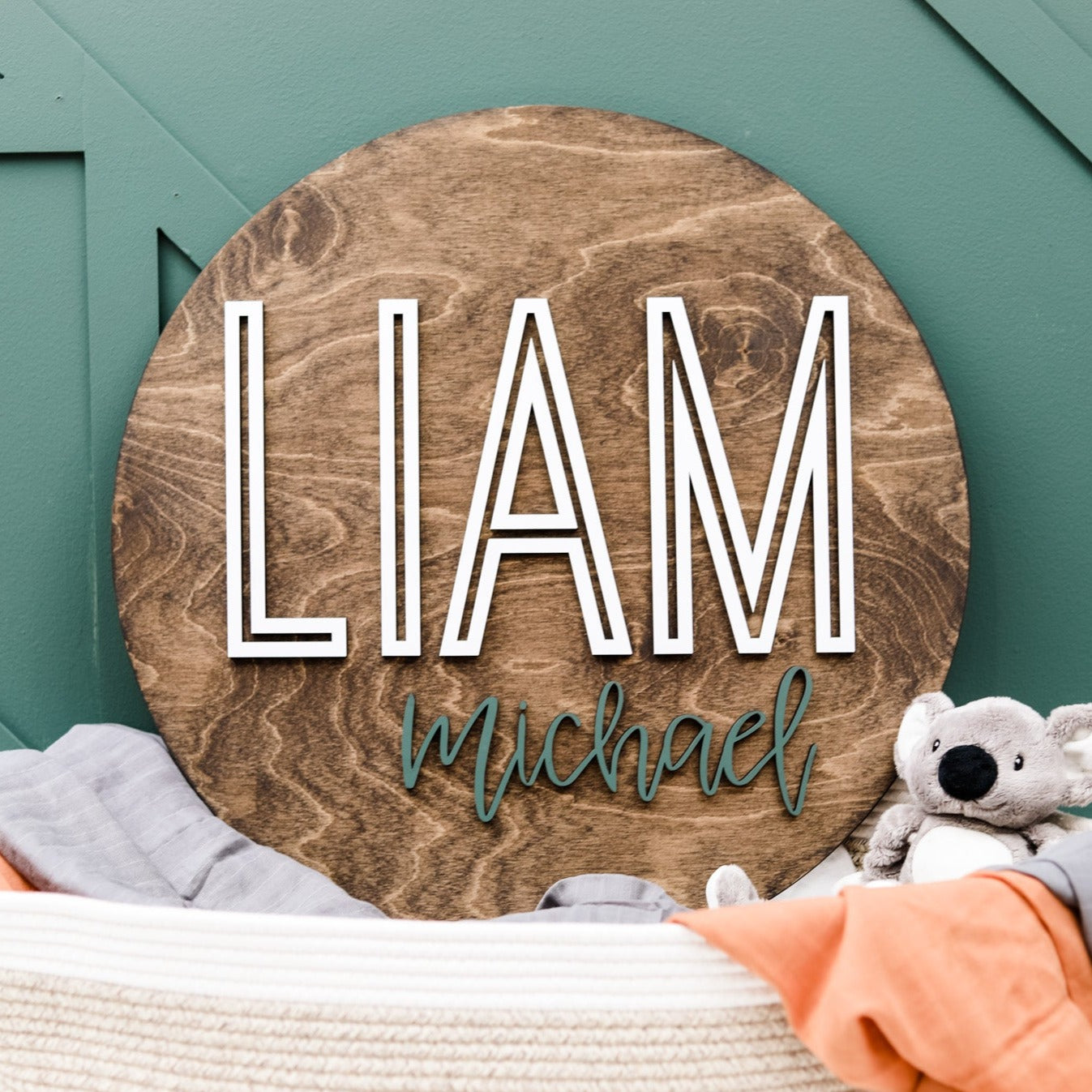 Liam Michael Round Name Sign