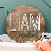 Liam Michael Round Name Sign