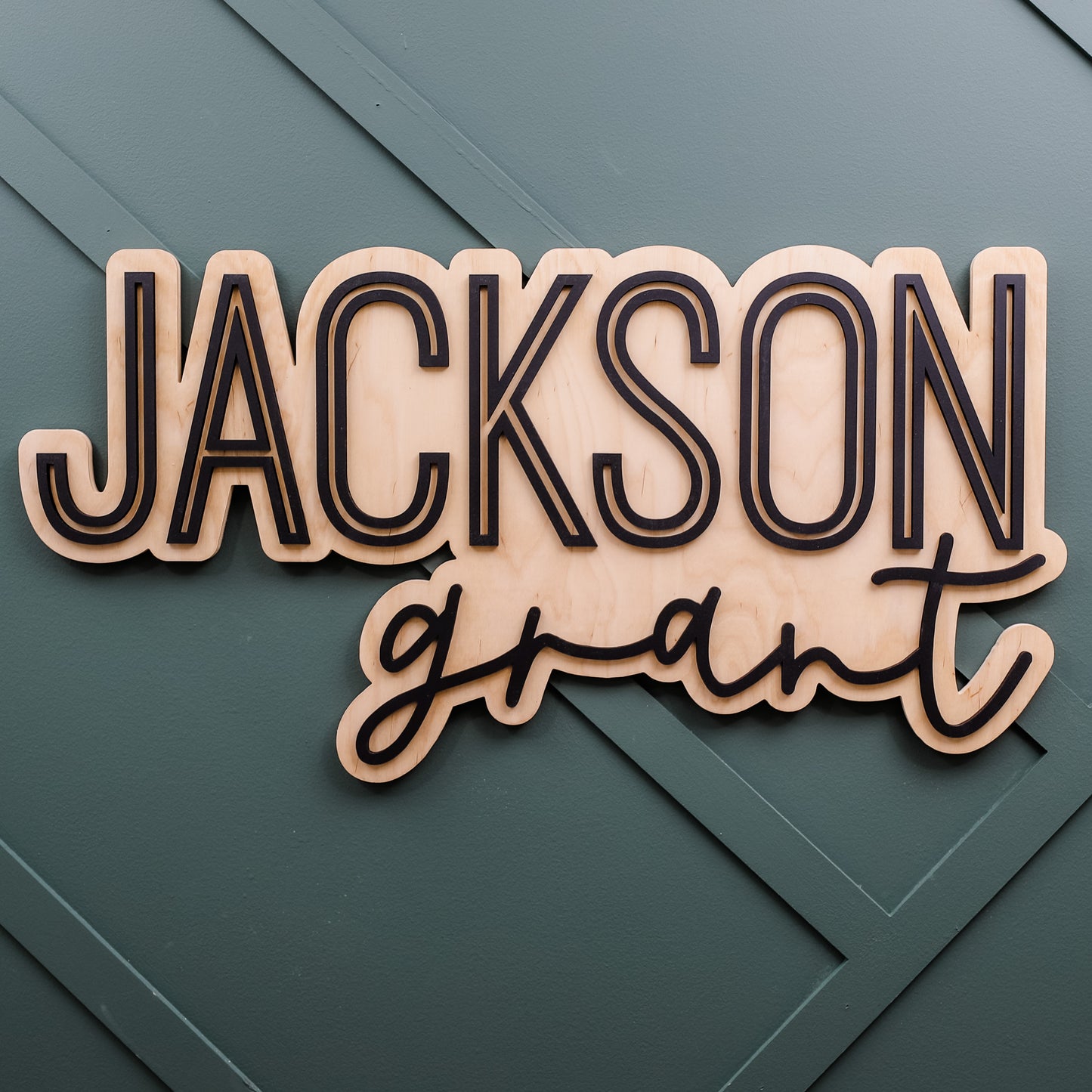 Jackson Grant Outline Name Sign