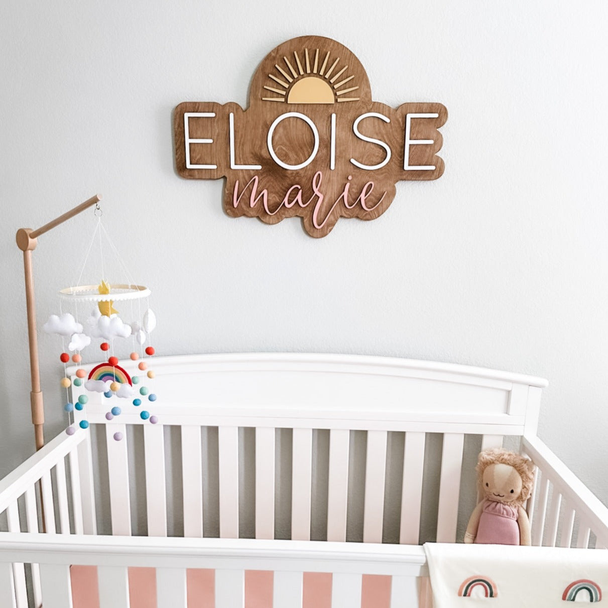 Eloise Marie Sun Outline Name Sign