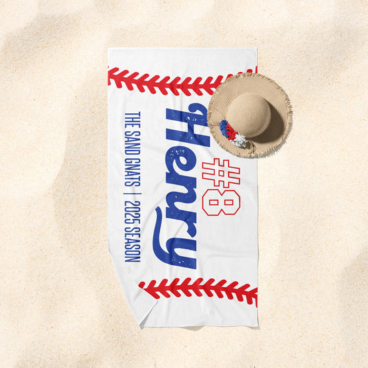 Baseball Beach Towel