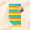 Initial Striped Towel