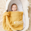 Atticus Joshua Baby Name Knit Blanket