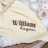 William Embroidered Knitted Blanket