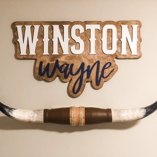 Winston Wayne Outline Name Sign