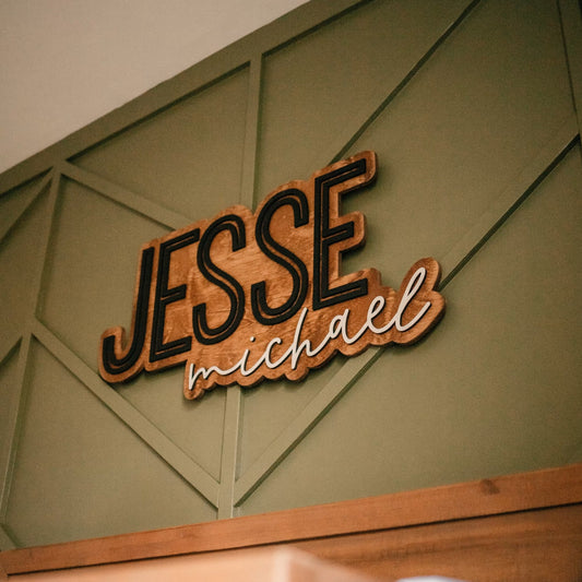 Jesse Michael Outline Name Sign