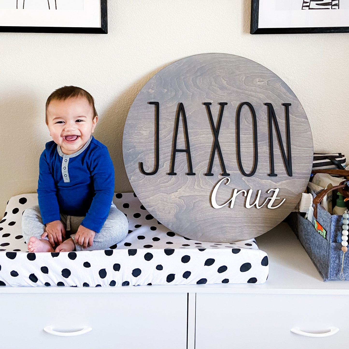 Jaxon Cruz Round Name Sign