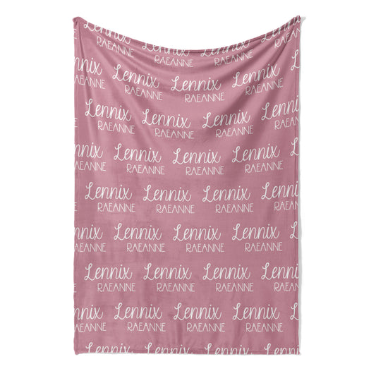 Minky Name Blankets: Ideal Model - 2 or more kids 6 or below