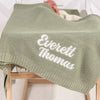 Everett Thomas Baby Name Knit Blanket