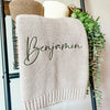 Benjamin Baby Name Knit Blanket