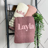 Layla Baby Name Knit Blanket