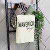 Maverick Wayne Baby Name Knit Blanket