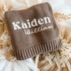 Kaiden Embroidered Knitted Blanket