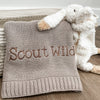 Scout Embroidered Knitted Blanket