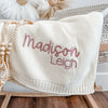 Madison Embroidered Knitted Blanket