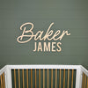 Baker James Name Cut Out