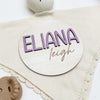 Eliana Leigh - 3D Personalized Birth Stat and Name Announcement