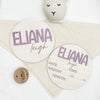 Eliana Leigh - 3D Personalized Birth Stat and Name Announcement