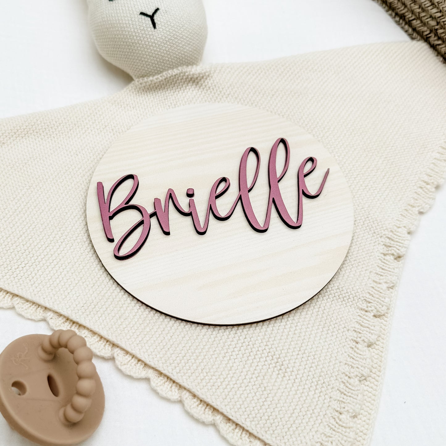 Brielle - 3D Personalized Birth Stat and Name Announcement