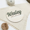 Wesley Michael - 3D Personalized Birth Stat and Name Announcement