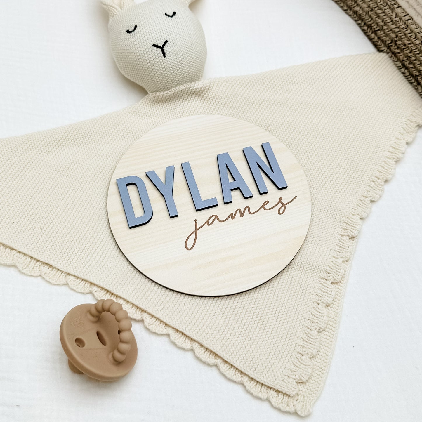 Dylan James - 3D Personalized Birth Stat and Name Announcement