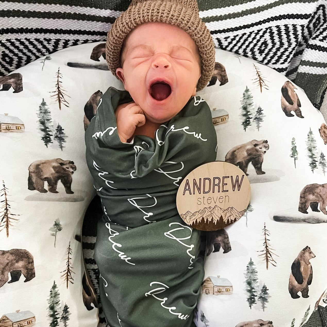 Swaddle with baby name sale