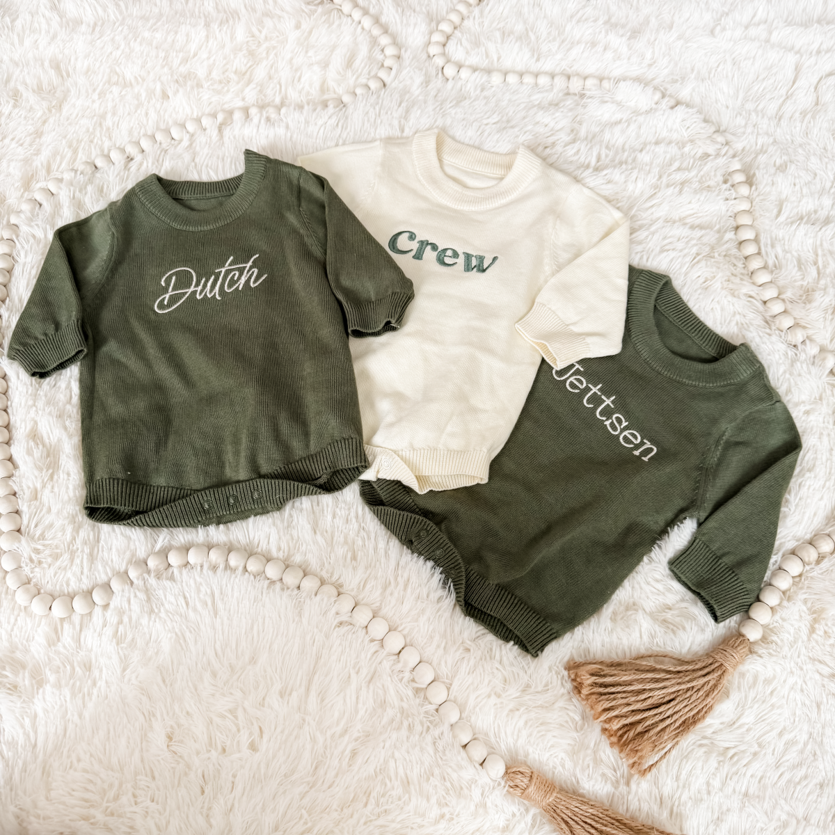 Embroidered Knit Romper