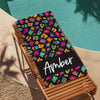 Neon Cheetah Beach Towel