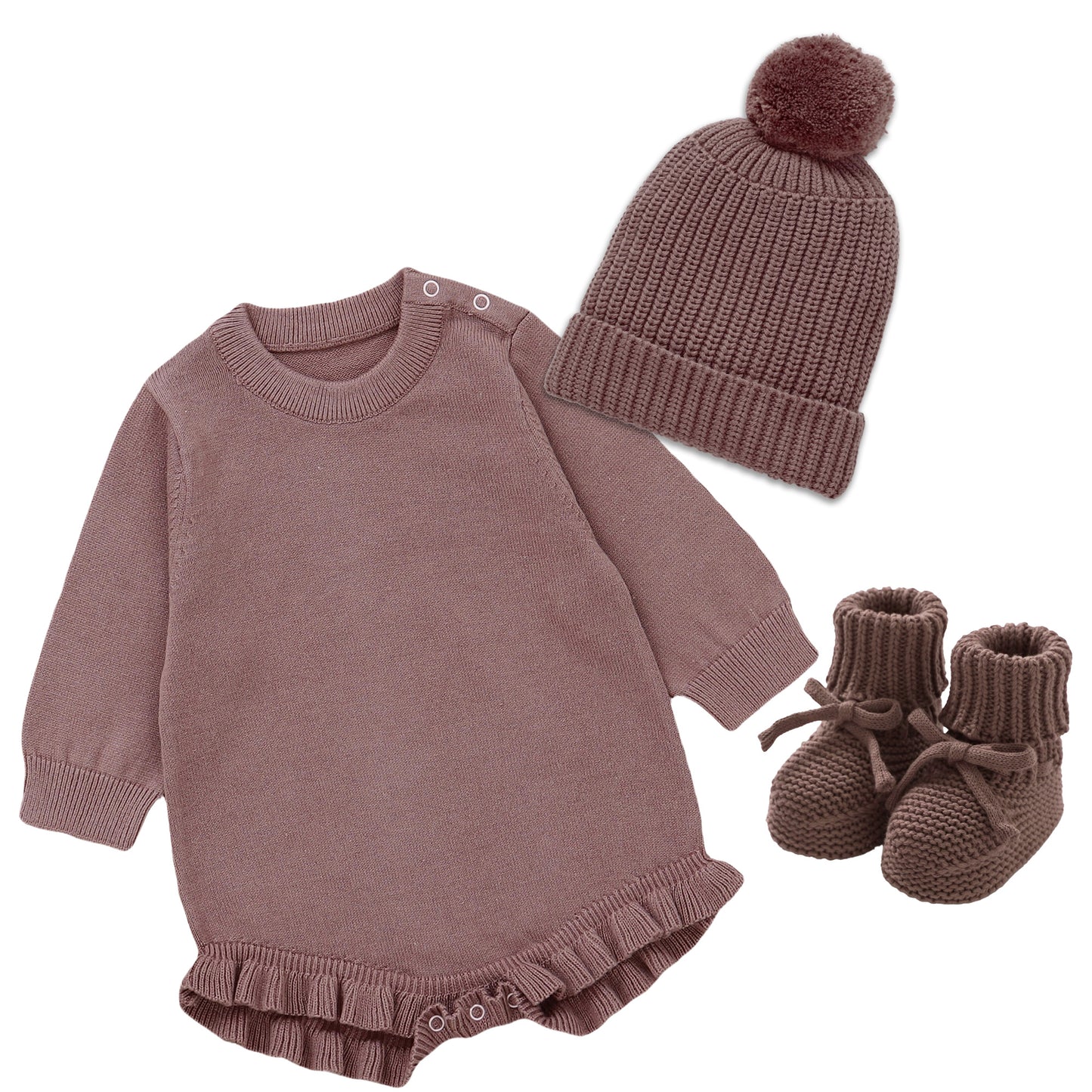 Knitted Baby Bundle - Pine