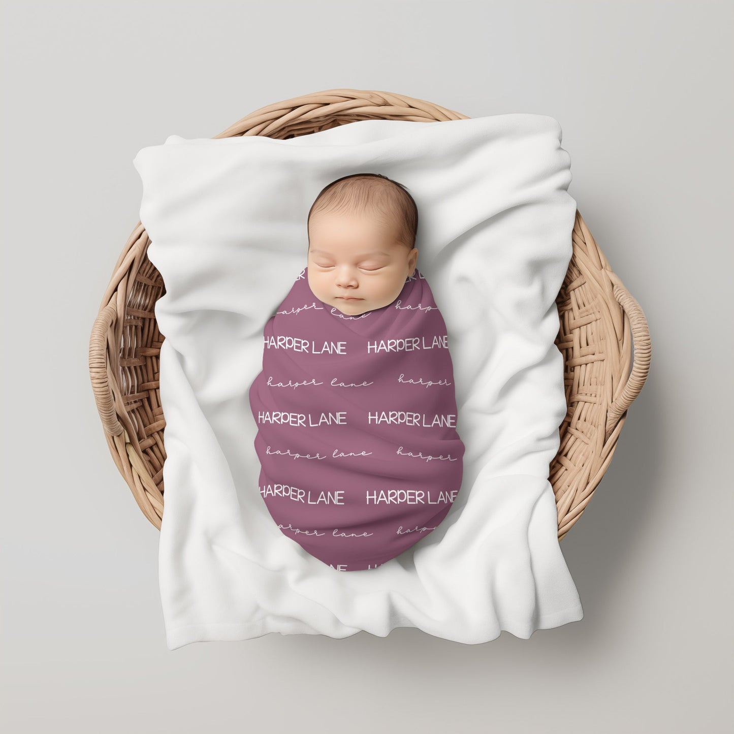 First and Middle Name Baby Swaddle