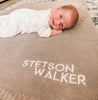 Stetson Walker Baby Name Knit Blanket