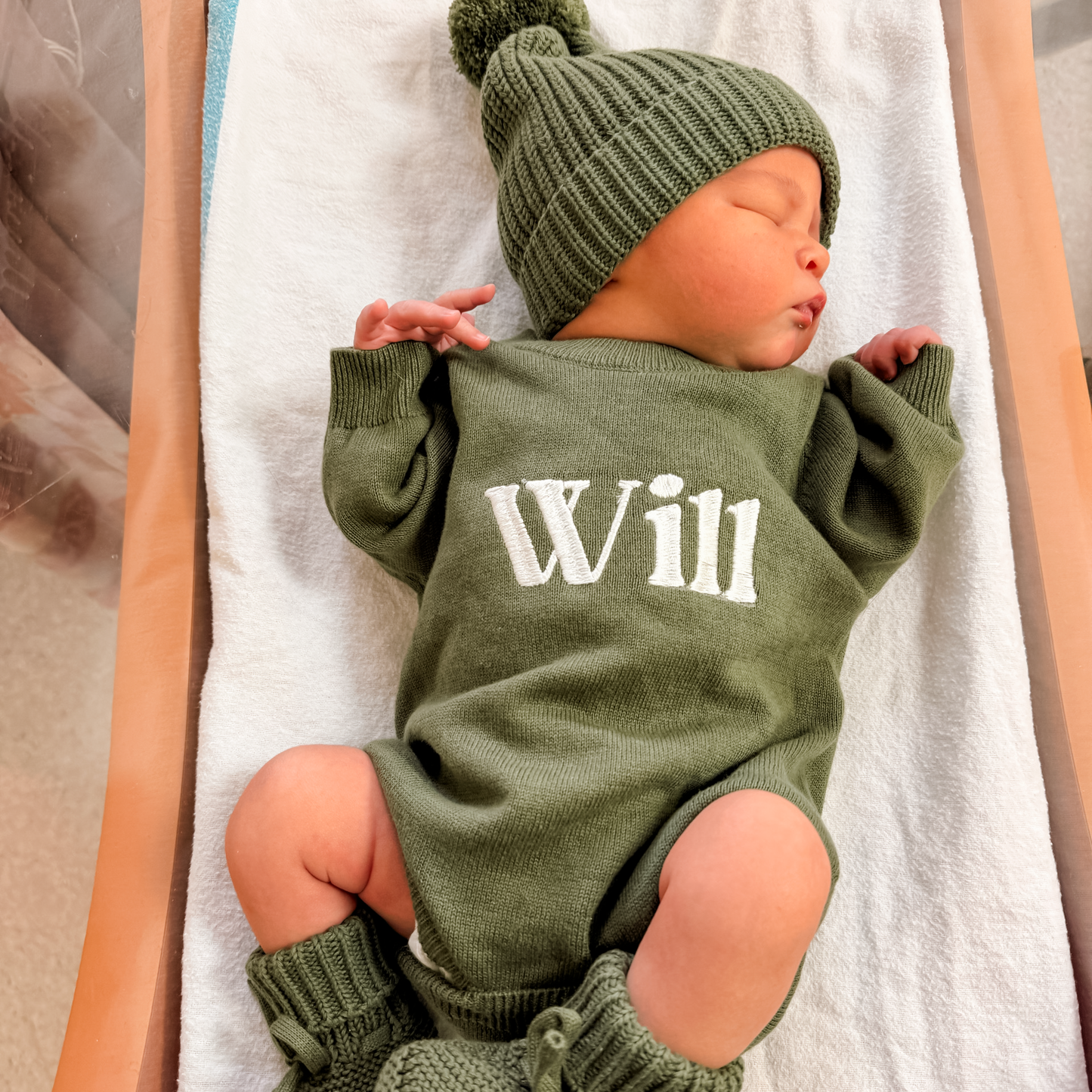 Knitted Baby Bundle - Pine
